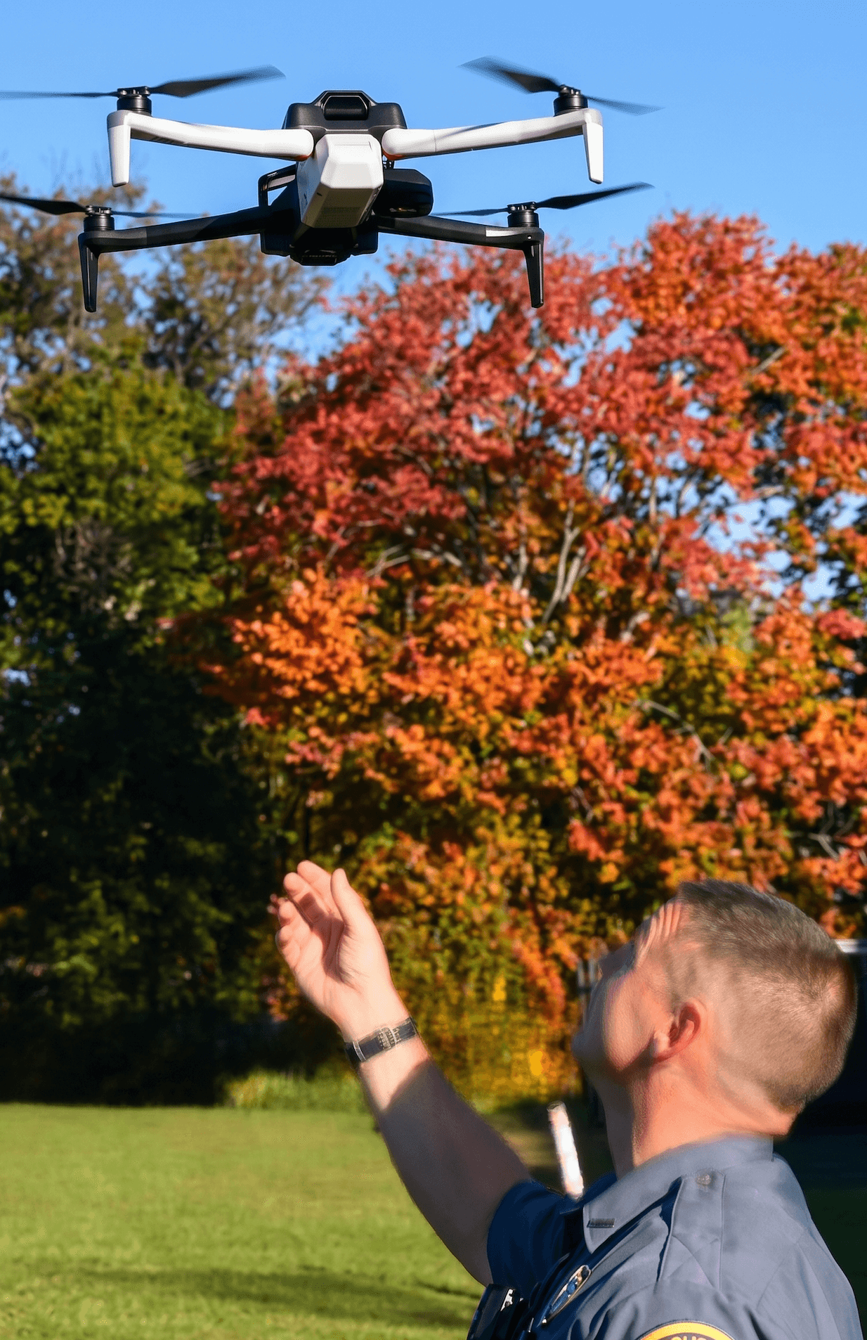 Community member visits a school flying session